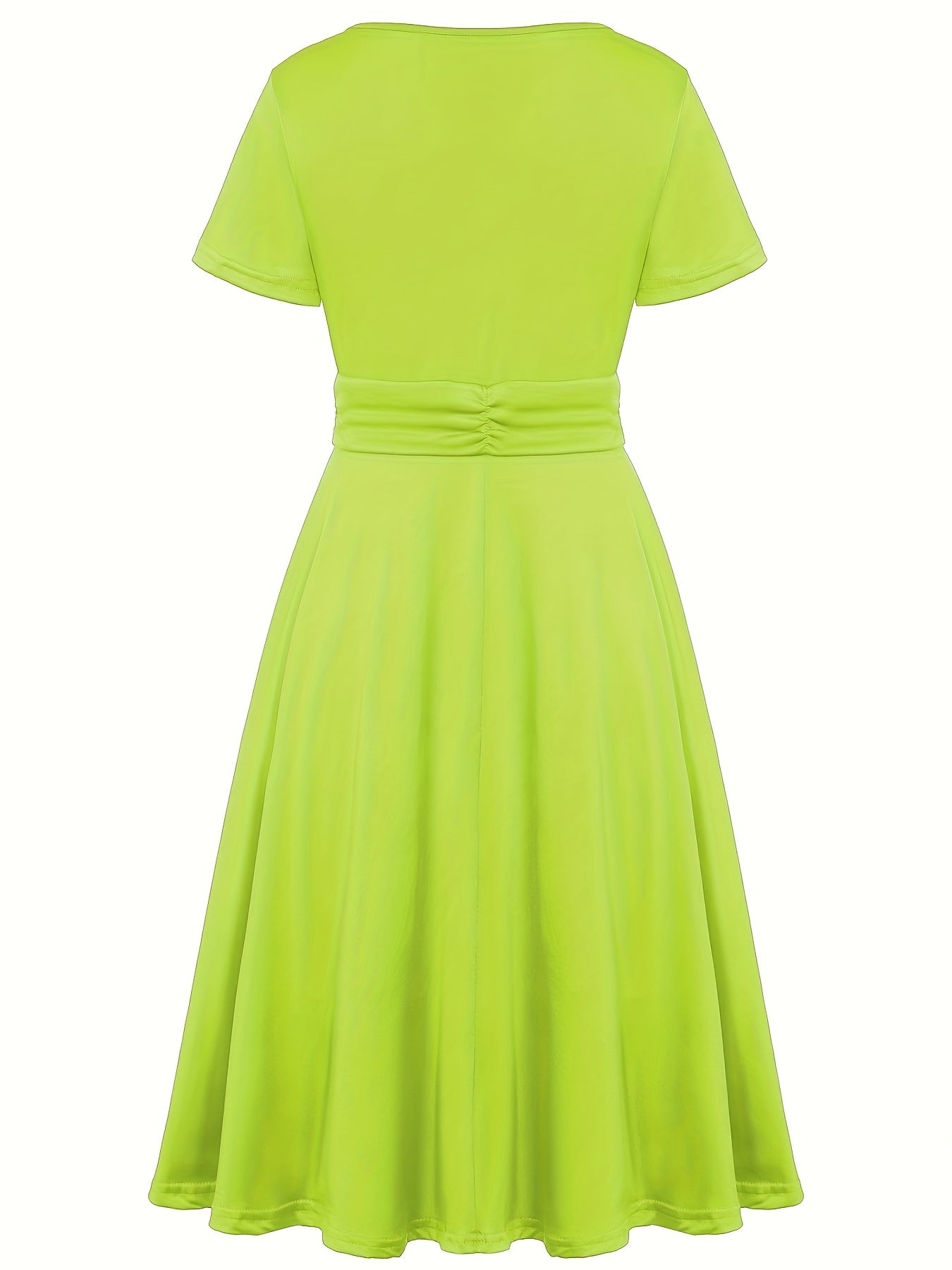 Elegant Women's Skinny Fit Rhinestone V-Neck Dress