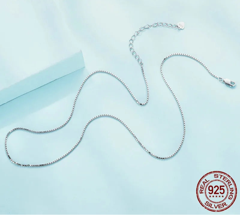 Lobster Clasp Adjustable Necklace Box Chain Fashion Jewelry for Women