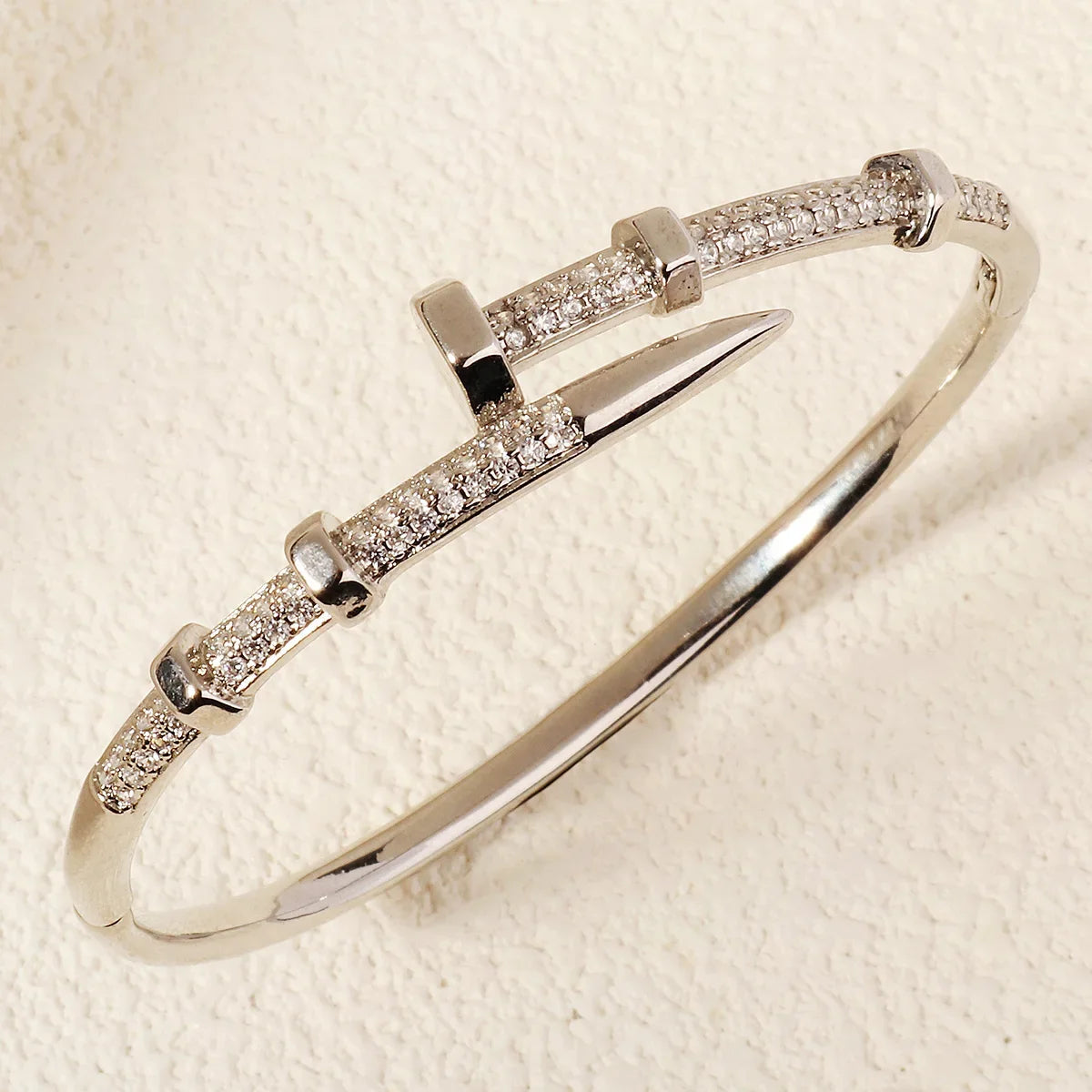 Nail Bracelets Trendy Bracelet Zircon Screw Bracelet For Women