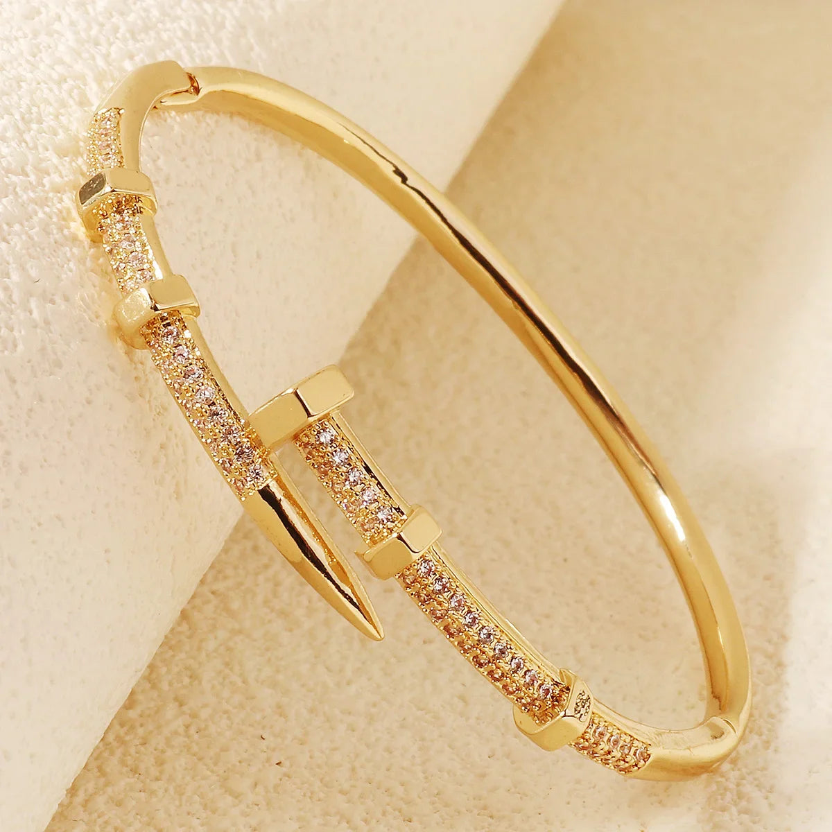 Nail Bracelets Trendy Bracelet Zircon Screw Bracelet For Women
