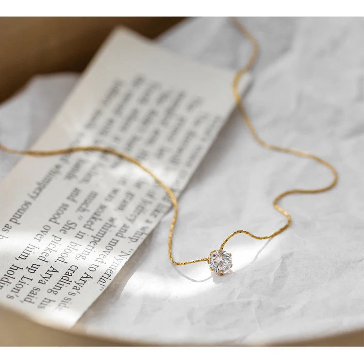 Charm Necklace Anti Tarnish Stainless Steel Chain Round Necklace New