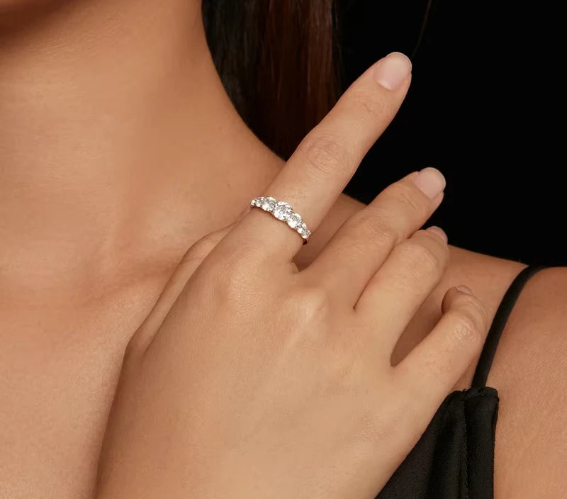 Diamond Ring 925 Sterling Silver for Women