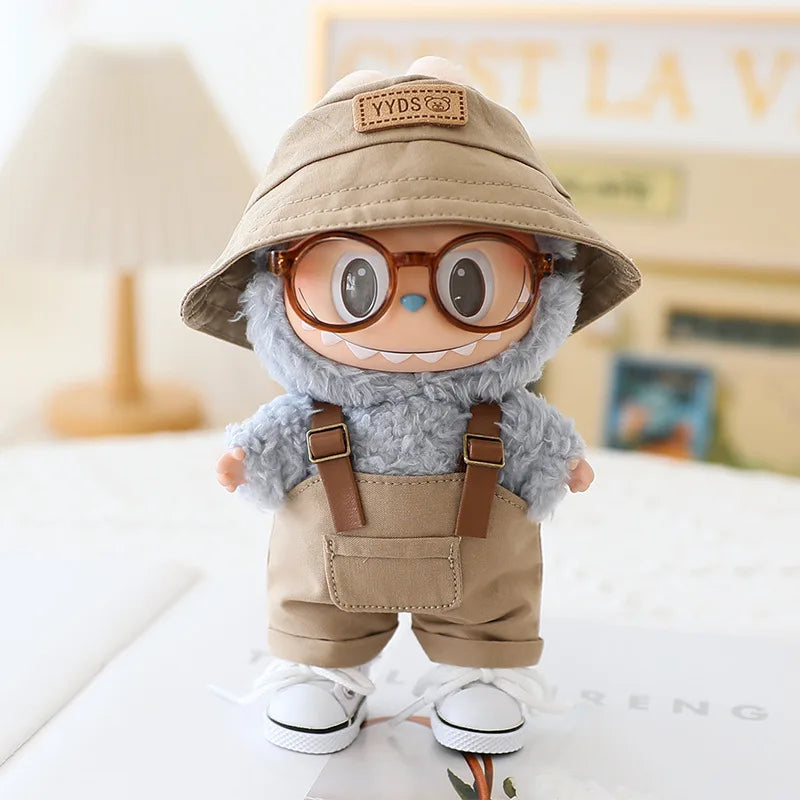 Labubu Leather Shoes for 17cm Cotton Dolls