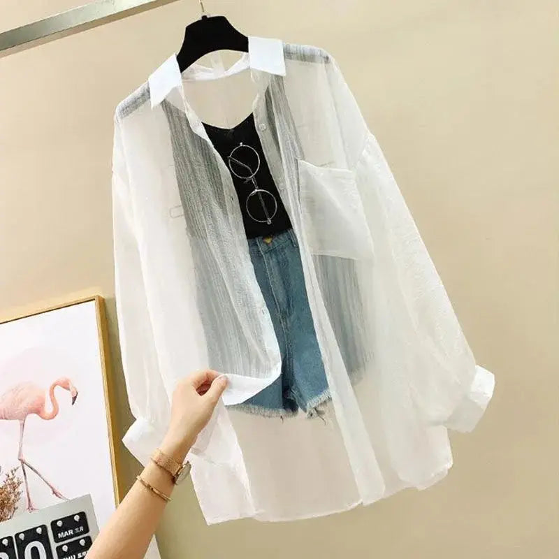 Summer Sunscreen Shirt Elegant Casual Women's Cardigan