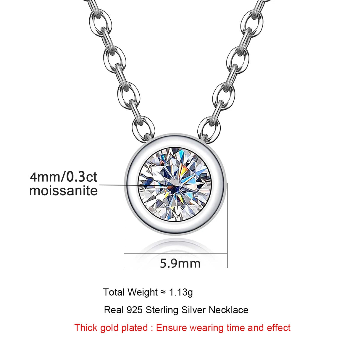 Round Brilliant Cutting 18K Gold Plated