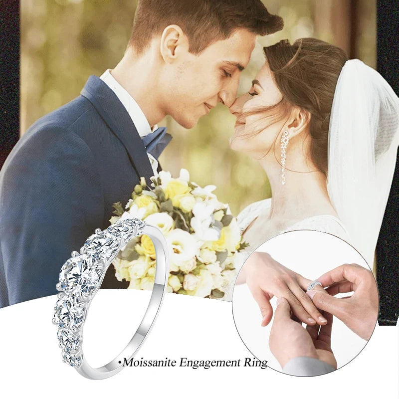 Diamond Ring 925 Sterling Silver for Women
