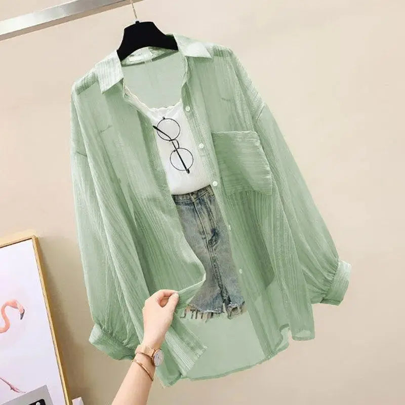 Summer Sunscreen Shirt Elegant Casual Women's Cardigan