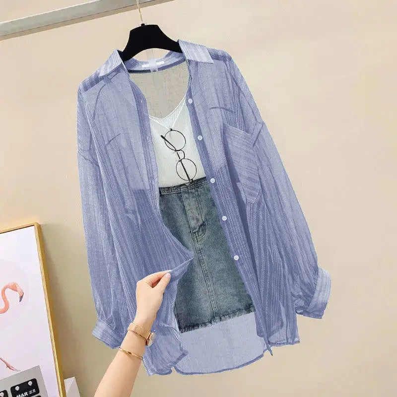 Summer Sunscreen Shirt Elegant Casual Women's Cardigan