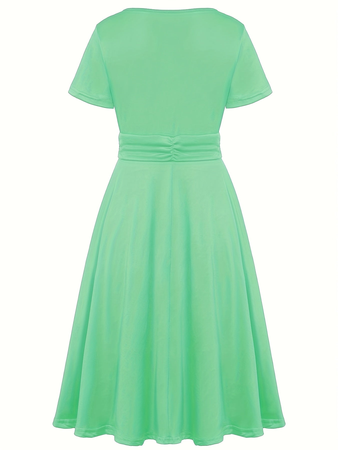Elegant Women's Skinny Fit Rhinestone V-Neck Dress