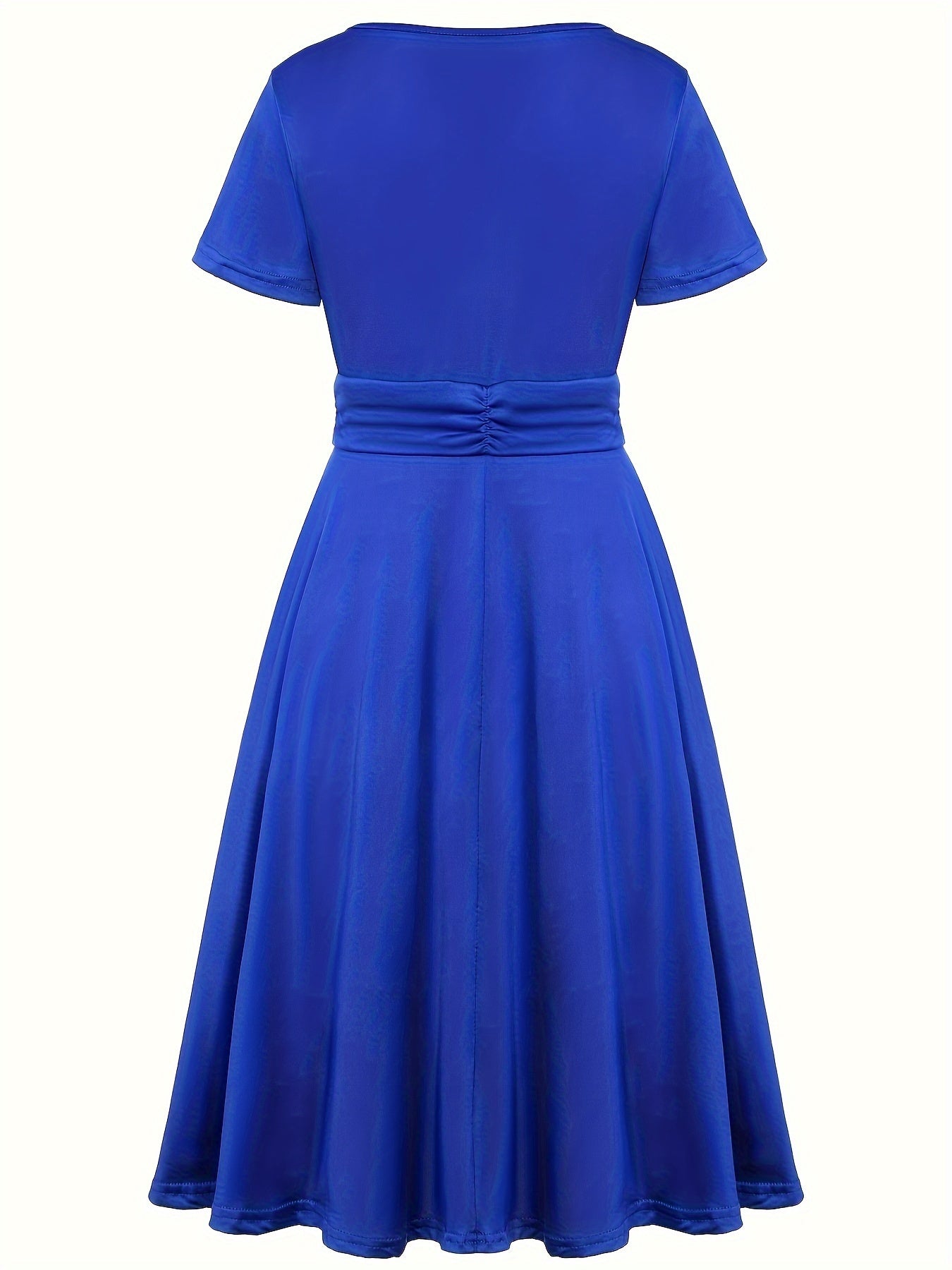 Elegant Women's Skinny Fit Rhinestone V-Neck Dress