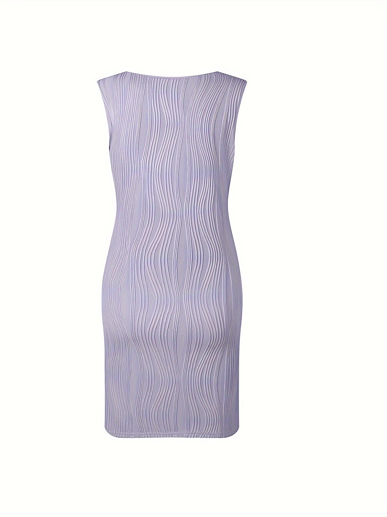 Solid Dress, Casual V Neck Sleeveless Mini Dress, Women's Clothing