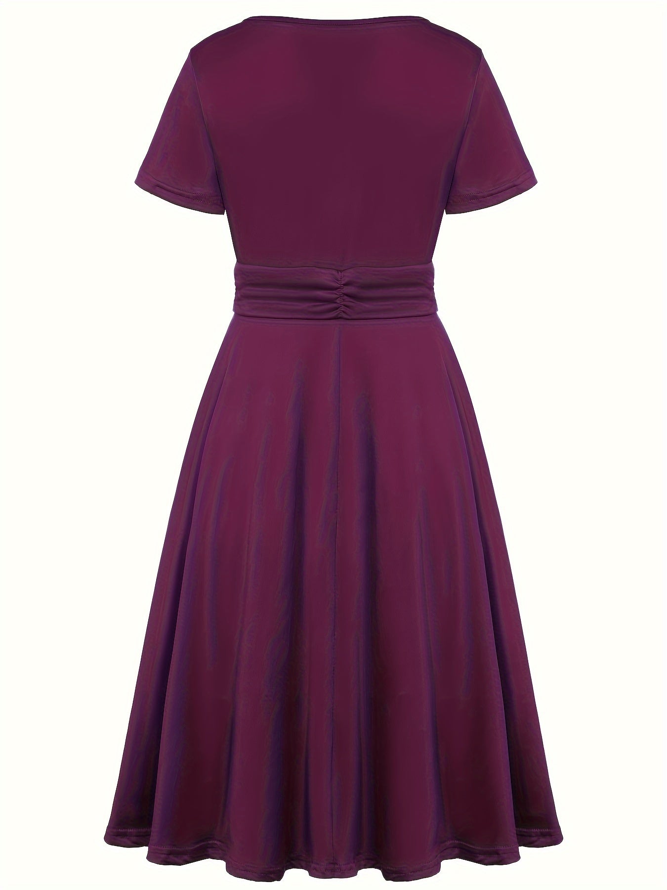 Elegant Women's Skinny Fit Rhinestone V-Neck Dress
