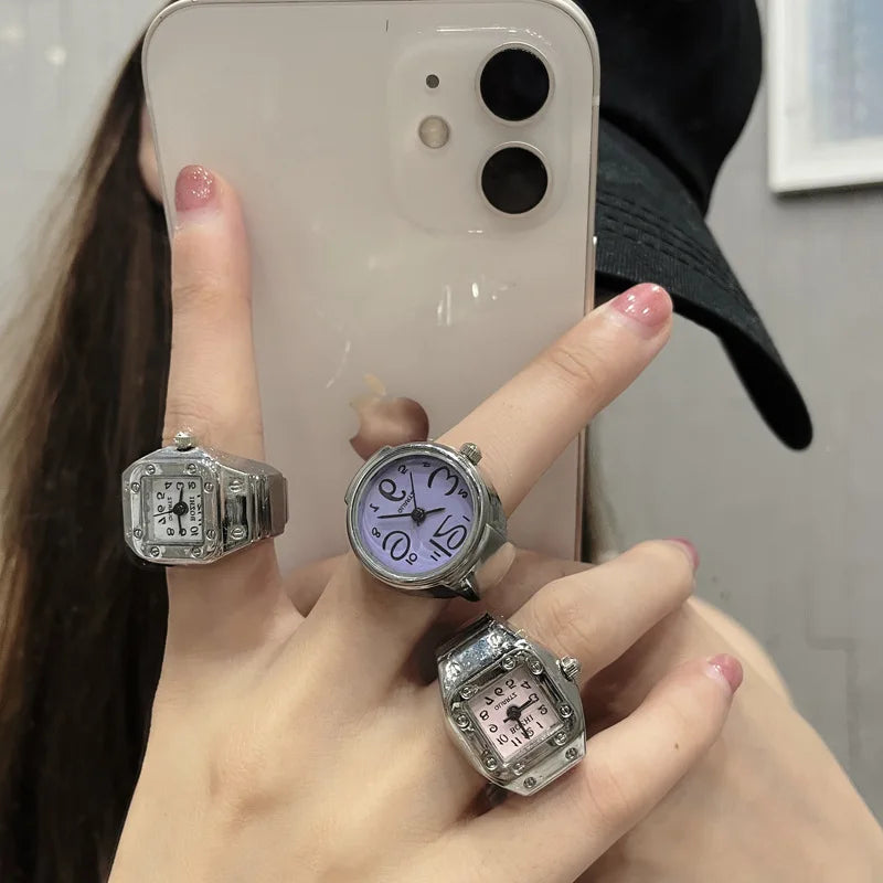 Ring Watch New Hot Selling Creative Alloy Shell Finger