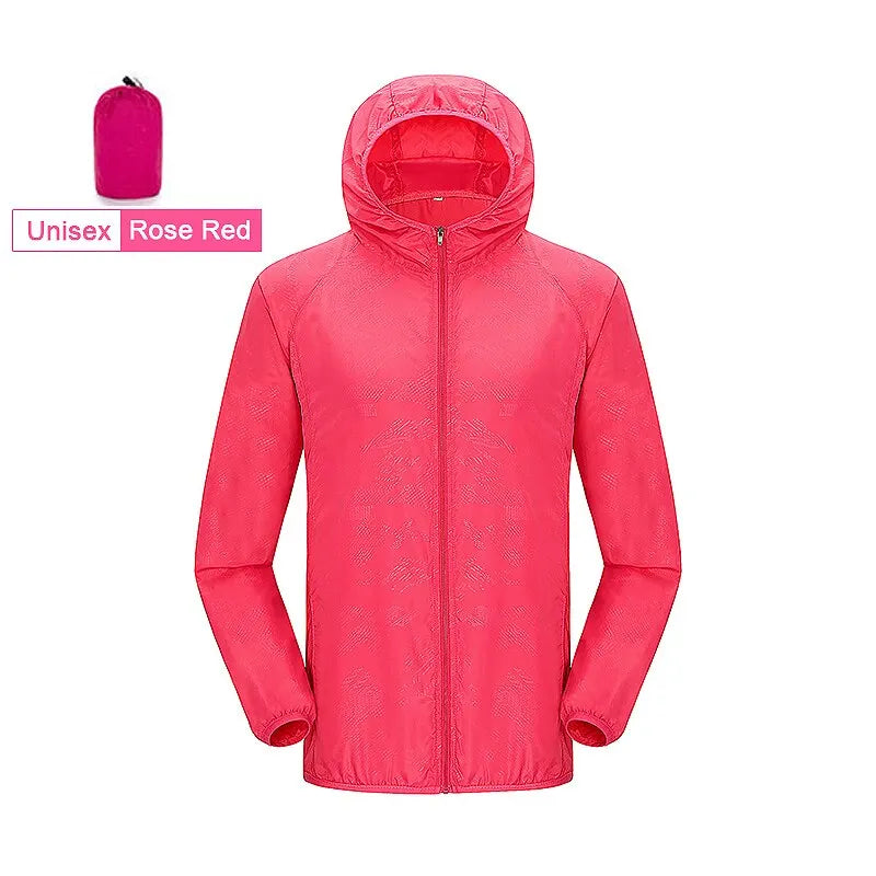 LNGXO Unisex Hiking Jacket Men Women Waterproof Quick Dry Camping Windbreaker
