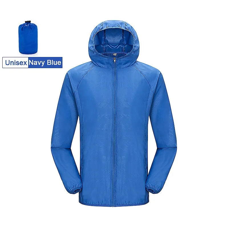 LNGXO Unisex Hiking Jacket Men Women Waterproof Quick Dry Camping Windbreaker