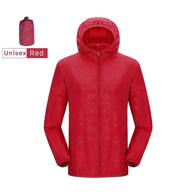 LNGXO Unisex Hiking Jacket Men Women Waterproof Quick Dry Camping Windbreaker