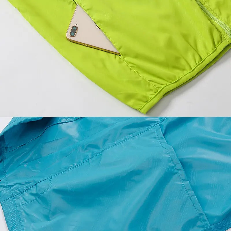 LNGXO Unisex Hiking Jacket Men Women Waterproof Quick Dry Camping Windbreaker