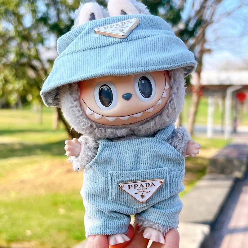 Labubu Doll Clothing Set Hat 17cm Clothes Shoes Doll