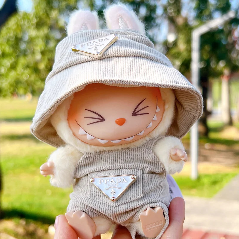 Labubu Doll Clothing Set Hat 17cm Clothes Shoes Doll