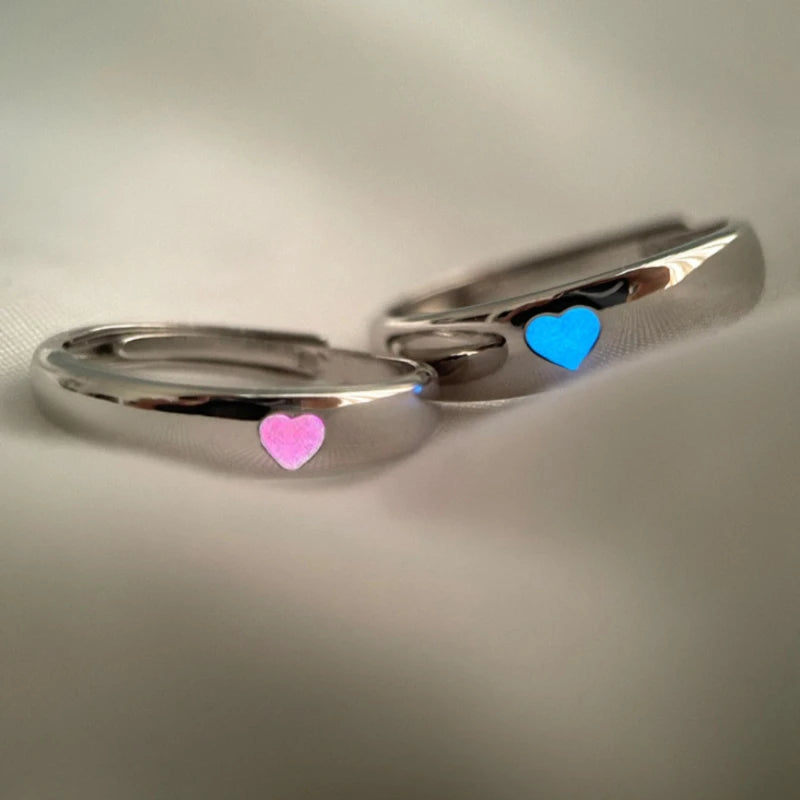 ouple Rings Silver Color Sun Moon Adjustable Open Ring For Women