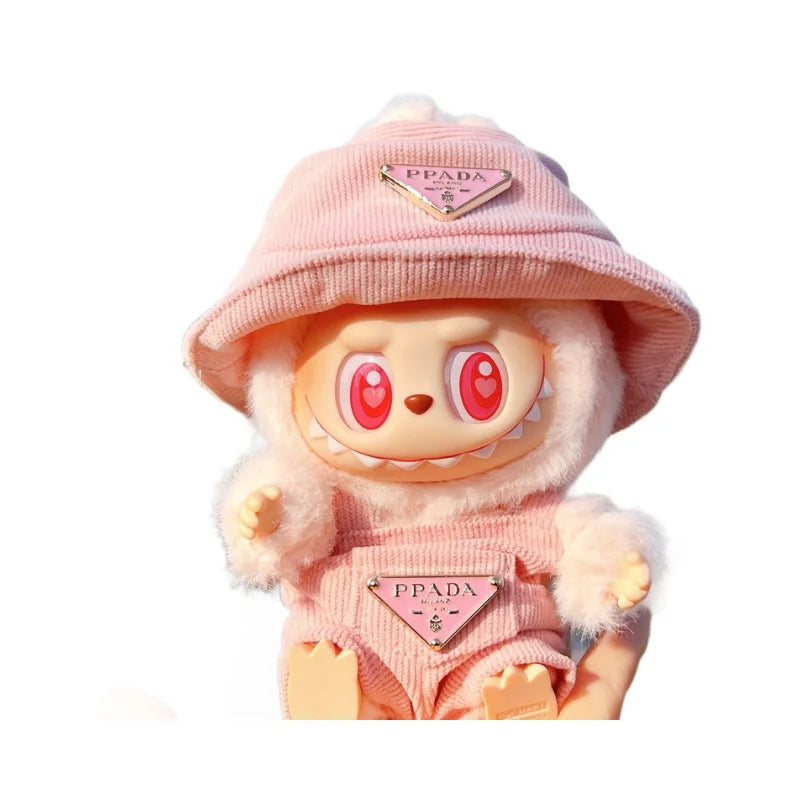 Labubu Doll Clothing Set Hat 17cm Clothes Shoes Doll