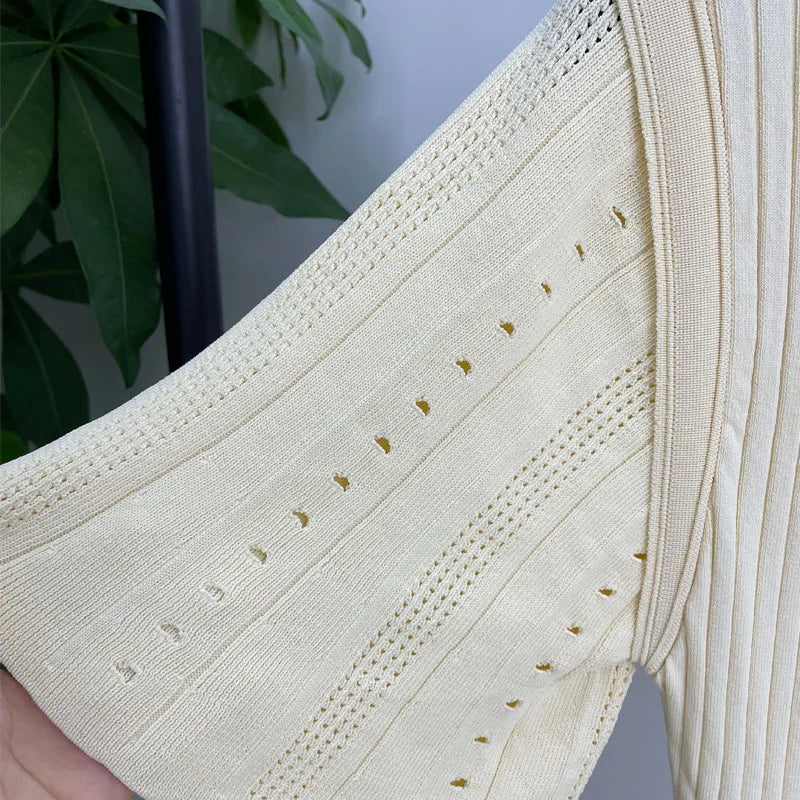 Summer Spring New French Elegant Fragrance High-end Knit Dress