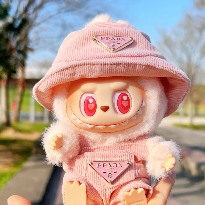 Labubu Doll Clothing Set Hat 17cm Clothes Shoes Doll