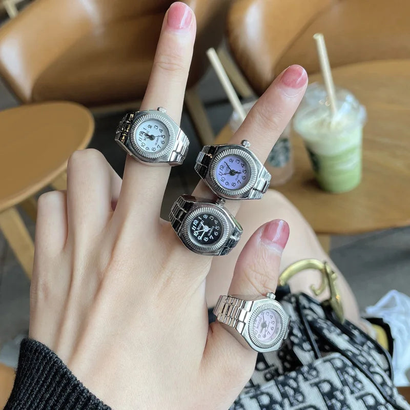 Ring Watch New Hot Selling Creative Alloy Shell Finger