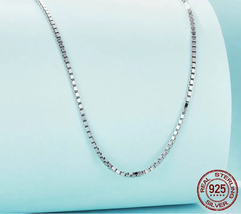Lobster Clasp Adjustable Necklace Box Chain Fashion Jewelry for Women