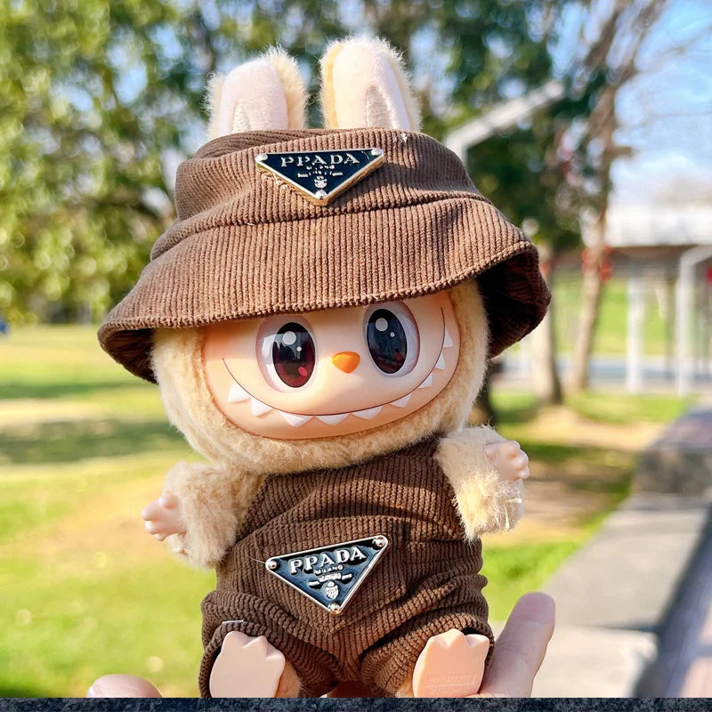 Labubu Doll Clothing Set Hat 17cm Clothes Shoes Doll
