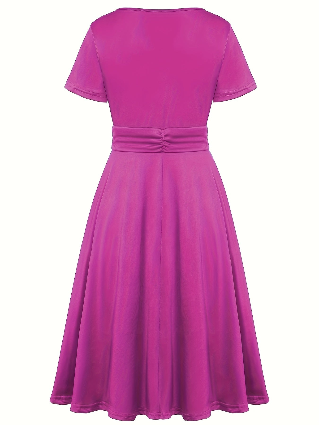Elegant Women's Skinny Fit Rhinestone V-Neck Dress